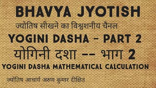 177 Yogini Dasha Part 2  योगिनि महादशा की गणना  Yogini MahaDasha Mathematical Calculation [upl. by Ytsur]