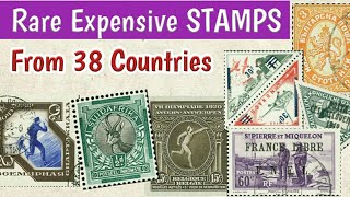 Most Expensive Stamps Of 38 Countries  Rare Philatelic Treasure [upl. by Presber34]