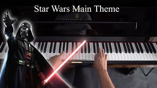 Star Wars Theme  EASY Piano Tutorial [upl. by Eveline43]