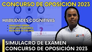 EXAMEN DE HABILIDADES COGNITIVAS CONCURSO DE OPOSICIÓN DOCENTE 2023  SIMULACRO COMPLETO [upl. by Aihsatan]