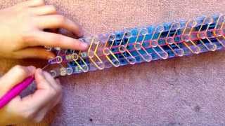 Rainbow loom How to make the XTwister Bracelet [upl. by Atinar]