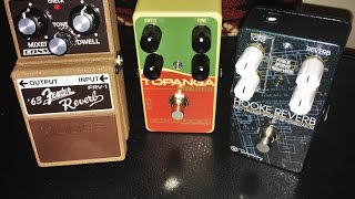 Boss FRV1 VS Keeley Hooke VS Catalinbread Topanga  Spring Reverb Shoot Out [upl. by Ahcorb]