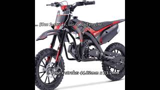 MotoTec Thunder 50cc 2Stroke Kids Gas Dirt Bike Red [upl. by Aihsiek]