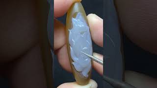 Sculpting a Nine Tailed Fox from Jade crystals handmade resin diyart [upl. by Tani]