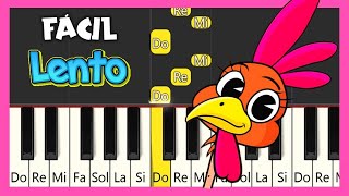 LA GALLINA TURULECA  TUTORIAL DE PIANO lento [upl. by Black492]