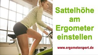 Sattelhöhe am ERGOMETER und HEIMTRAINER einstellen [upl. by Nylitsirk]