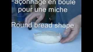 Pain au levain  pesage boulage et façonnage  Leavened bread scaling ball shape and bread shape [upl. by Keffer]