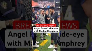 How Angel Reese’s sideeye with Baltimore Ravens player Marlon Humphrey became an instant meme [upl. by Navillus153]