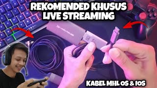 REKOMENDASI KABEL MHL UNTUK LIVE STREAMING amp RECORDING [upl. by Aneladgam]