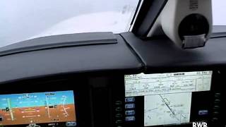 Low Weather ILS Approach amp Landing in an Avidyne Equipped Piper Malibu Mirage [upl. by Modeerf]