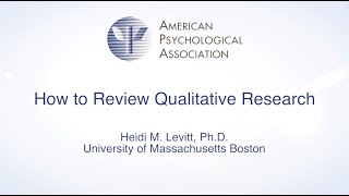 How to Review a Qualitative Research Manuscript [upl. by Drew]