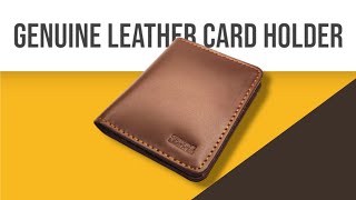 Genuine Leather Card Holder Wallet for Men  All Uniek [upl. by Sykleb]