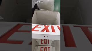 LED Combo EMERGENCY EXIT SIGN with LED Heads Red Letters emergencyexit emergencylight [upl. by Aynnek]