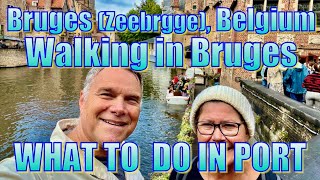 Bruges Zeebrugge Belgium  Walking in Town  What to Do on Your Day in Port [upl. by Nnawtna]