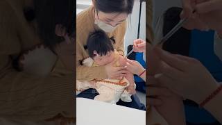 Baby Vaccine action at hospital 🏥 and funny 😂 baby love cute family babygirl happy funnyvid [upl. by Ardnos]