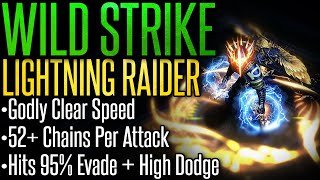 【Path of Exile  Outdated】Wild Strike Lightning Raider –Build Guide– Insane Chaining Clear Speed [upl. by Calesta950]