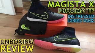 Nike MagistaX Proximo TF quotDistressed Indigo Pack 2016quot Unboxing amp Review [upl. by Celesta184]