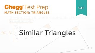 SAT prep  SAT Triangles Similar Triangles  Chegg Test Prep [upl. by Aillicirp]