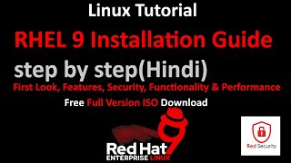 RHEL 9 Installation Guide step by step Hindi  Linux Tutorial  Red Hat Linux [upl. by Balcke]