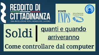 REDDITO DI CITTADINANZA come vedere date e importo [upl. by Akiret]