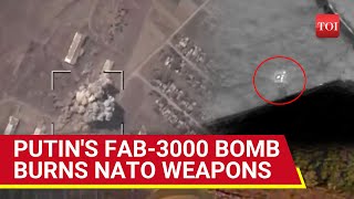 Putins FAB3000 Bombs Shake Donetsk Powerful Explosion Flattens Ukraines Ammunition Depot  Watch [upl. by Conchita]