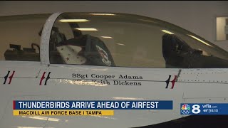 Thunderbirds arrive at MacDill Air Force base to kick off AirFest [upl. by Terryl905]