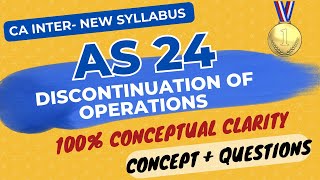 AS 24 in ENGLISH  Discontinuing Operations  PART 2 QUESTIONS  CA Inter New Syllabus [upl. by Aineval]