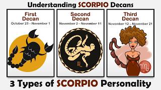 Different Types of Scorpio Personality  Understanding Scorpio Decans scorpio [upl. by Asseniv821]