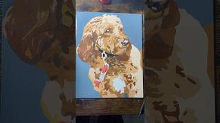 Commission 1 of 4‼️goldendoodle music dog doglover painting tylerthecreator [upl. by Enirac]