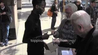 Barkhad Abdi  Signing Autographs at a Captain Phillips Premiere in NYC [upl. by Sueahccaz]