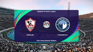 Zamalek vs Pyramids 26072024 Egyptian Premier League PES 2021 [upl. by Nolak]