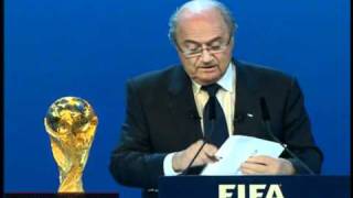 FIFA Announces Russia Qatar as World Cup Hosts for 2018 2022 Full Presentation [upl. by Sivatnod]