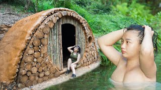 Epic Solo Bushcraft Build a Dugout House  Hobbit Refuge Part 1 [upl. by Cruickshank391]