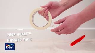 How to Apply and Remove Masking Tape  Dulux Decorating Tips [upl. by Katharyn]