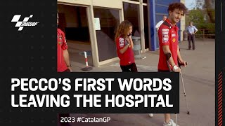 Bagnaia gives us an update right after leaving the hospital 🎙️  2023 CatalanGP🏁 [upl. by Ellen852]