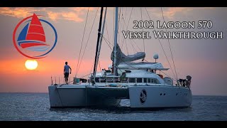 2002 Lagoon 570 quotDiscoveryquot Vessel Walkthrough [upl. by Akemrehs977]