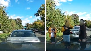 Shocking Video Shows Driver Reversing Into Car on Parkway [upl. by Saltsman]