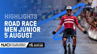 Men Junior Road Race Highlights  2023 UCI Cycling World Championships [upl. by Thomajan]