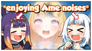 Gura and Ina were Watching and Reacting to Ame Playing Elden Ring [upl. by Atsyrc]