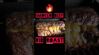 Smoked Beef Rib Roast on a Gas Grill BBQ beef grilling shorts [upl. by Amerd]