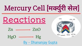 Mercury Cell  Mercury Cell Reaction  ElectroChemistry Class 12  Mercury Cell in Hindi [upl. by Maurice]