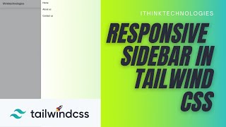 Responsive sidebar in html and javascript using tailwind css [upl. by Anhcar]