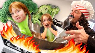 COOK THE KiDS with CHEF DAD Crazy Restaurant Customer orders from Pink Monkey Buddy amp Granny Mom [upl. by Rodrigo]