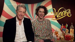 Wonka stars Timothée Chalamet amp Hugh Grant  AP extended interview [upl. by Godderd351]