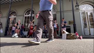 The Ohlson Family Roadshow Busking on Royal St French Quarter New Orleans [upl. by Epoillac]