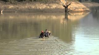 River ferry across the Doyang river of Nagaland [upl. by Pry114]