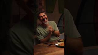 Serj Tankian eating BANANA TERRACOTTA PIE for the first time ever [upl. by Maribel]