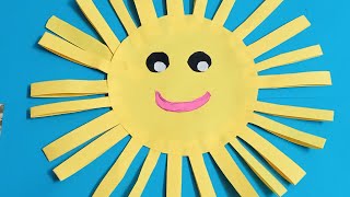 How to make sun with paper step by step summer vacatial [upl. by Eislrahc]