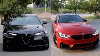 Alfa Romeo Giulia Quadrifoglio vs BMW M4 Competition Package [upl. by Netneuq]