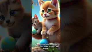 Os dois gatinhos espertos gatinhosdivertidos gatinhosfofinhos viralvideo [upl. by Ahsirak]